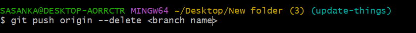 Deleting Remote Branch